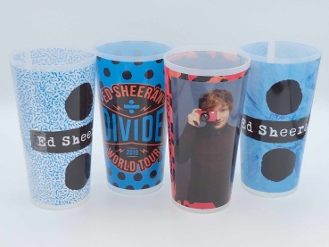 4x Ed Sheeren Konzertbecher